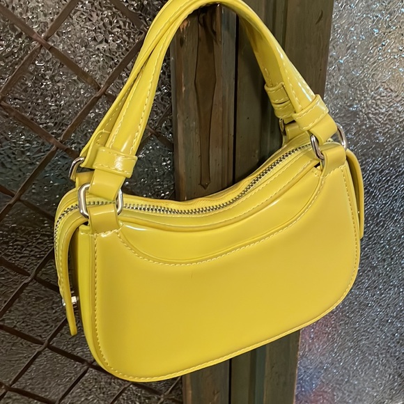Zara Vibrant Yellow Mini Bag with Silver hardware - Picture 3 of 6